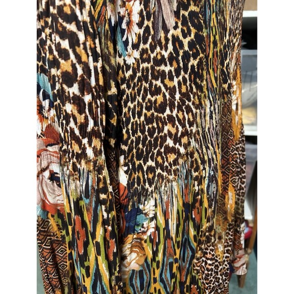 Ninety Autumn Animal Print & Floral Pullover Tunic Top Plus 3X Whimsical Fairy - Picture 6 of 9